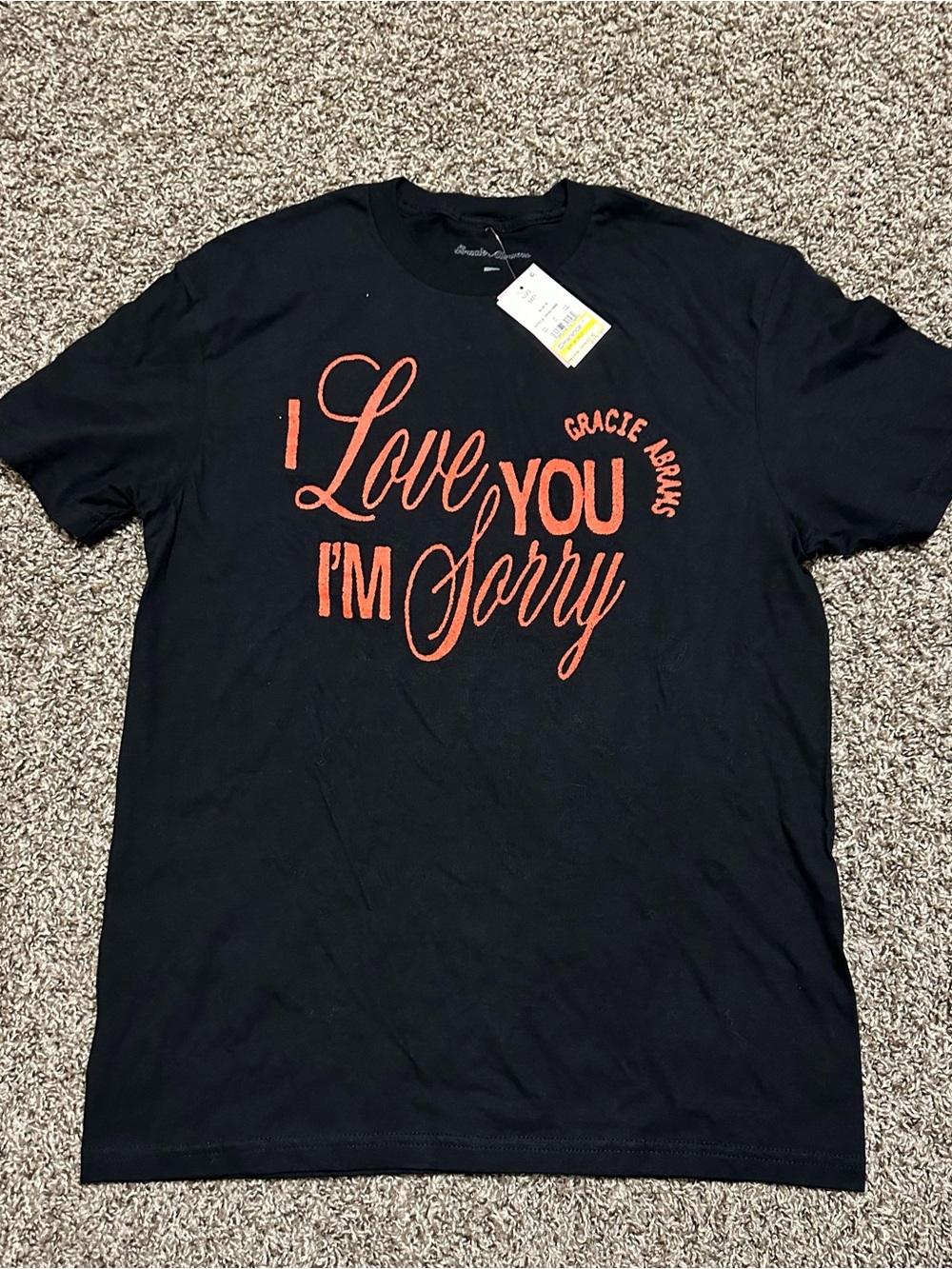 Target Black Short Sleeve Graphic Tee with Orange Script